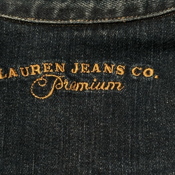 Lauren Denim Company Lauren By Ralph Lauren Denim Trucker Jacket Size L‎ - Picture 4 of 10